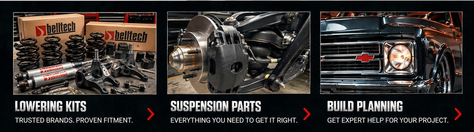 Lowering kits, suspension parts and build planning